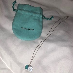 Authentic Tiffany & Co. Mini Double Heart Necklace